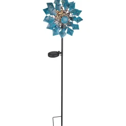 LED-Solarspieß Windspiel blau 92 cm