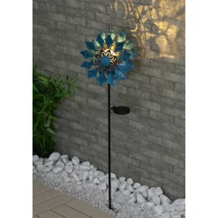 LED-Solarspieß Windspiel blau 92 cm