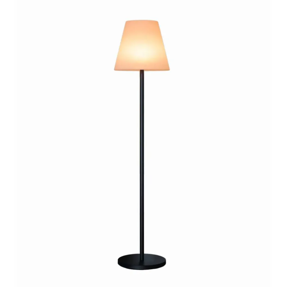 LED-Solar-Stehleuchte RGB Edelstahl schwarz Ø 34,5 x 150 cm