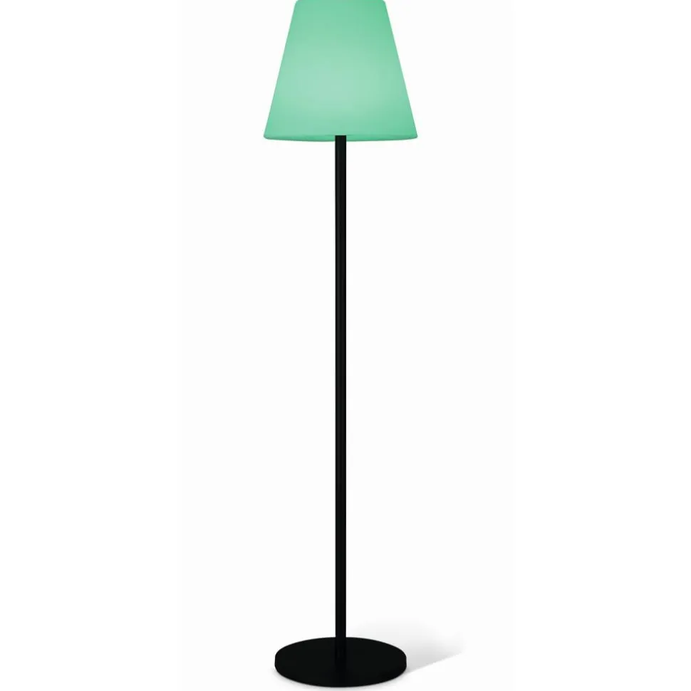 LED-Solar-Stehleuchte RGB Edelstahl schwarz Ø 34,5 x 150 cm