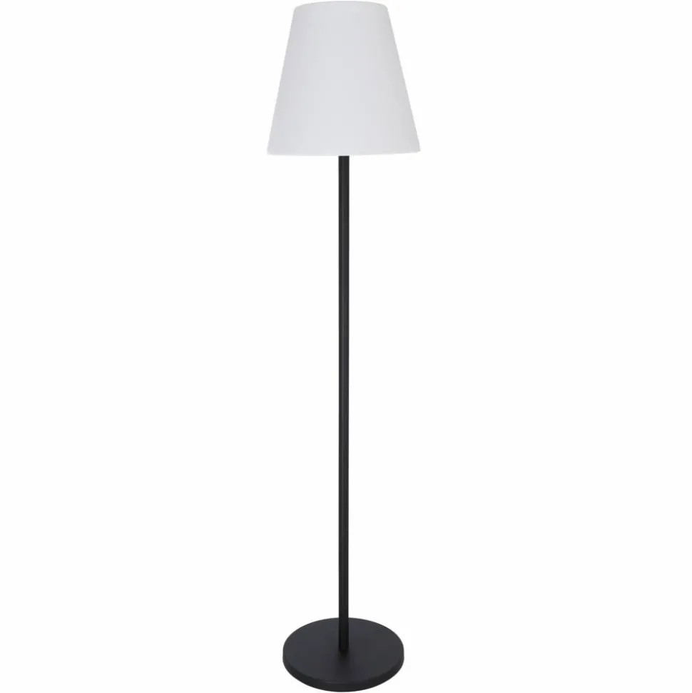 LED-Solar-Stehleuchte RGB Edelstahl schwarz Ø 34,5 x 150 cm