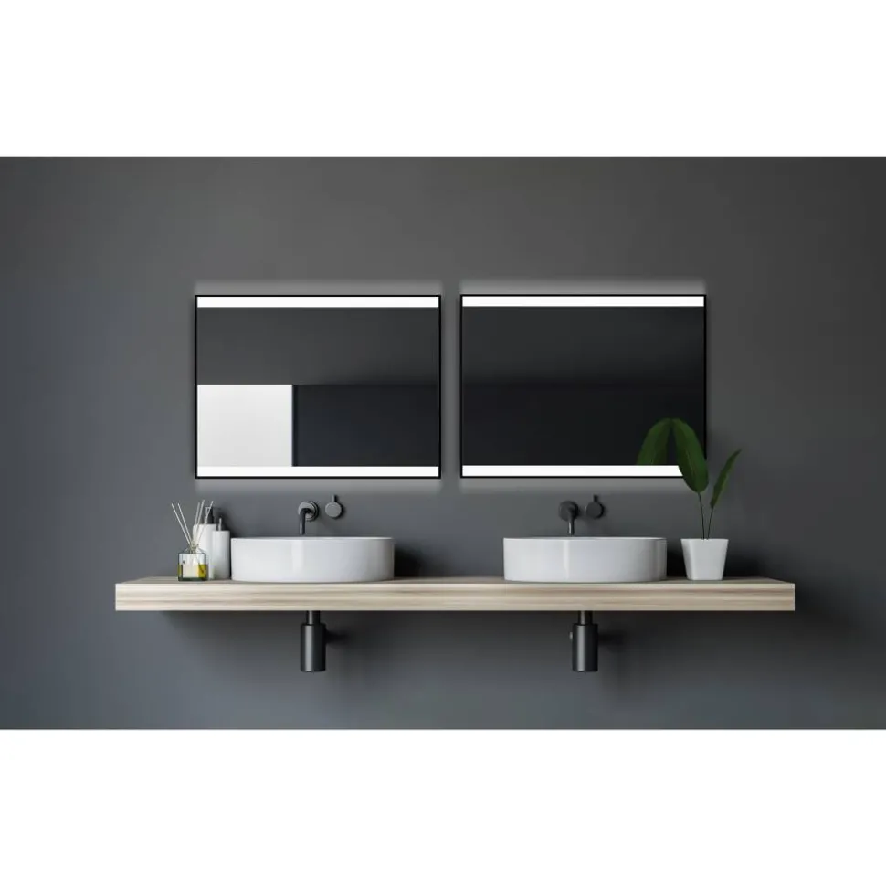 LED-Spiegel 'Black Stark' 80 x 60 cm