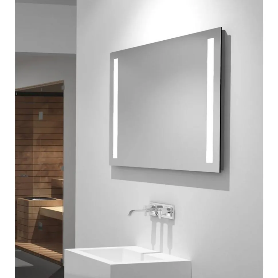 LED-Spiegel 'Silver Stream' 80 x 60 cm