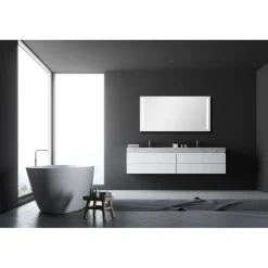 LED-Spiegel 'Silver Stream' 140 x 70 cm