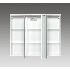 LED-Spiegelschrank 'Ancona' weiß Hochglanz 82,5 x 69,1 x 25 cm