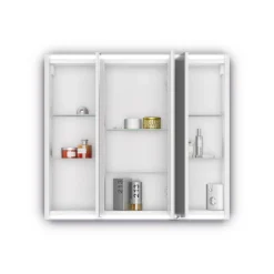 LED-Spiegelschrank 'Batu' weiß 80 x 70,8 x 15,2 cm