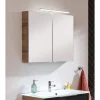 LED-Spiegelschrank 'B.Brillant' braun 80 x 68 x 15,8 cm