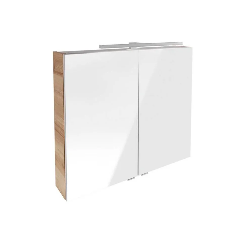 LED-Spiegelschrank 'B.Brillant' braun 80 x 68 x 15,8 cm