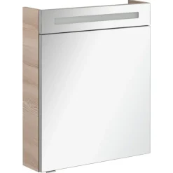 LED-Spiegelschrank 'B.Clever' braun 60 x 70,6 x 15,8 cm