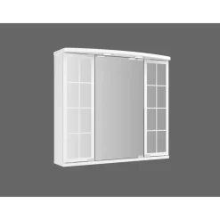 LED-Spiegelschrank 'Binz' weiß Hochglanz 67,5 x 60 x 22 cm