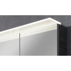LED-Spiegelschrank 'B.Perfekt' braun glänzend 100 x 69,4 x 15,2 cm