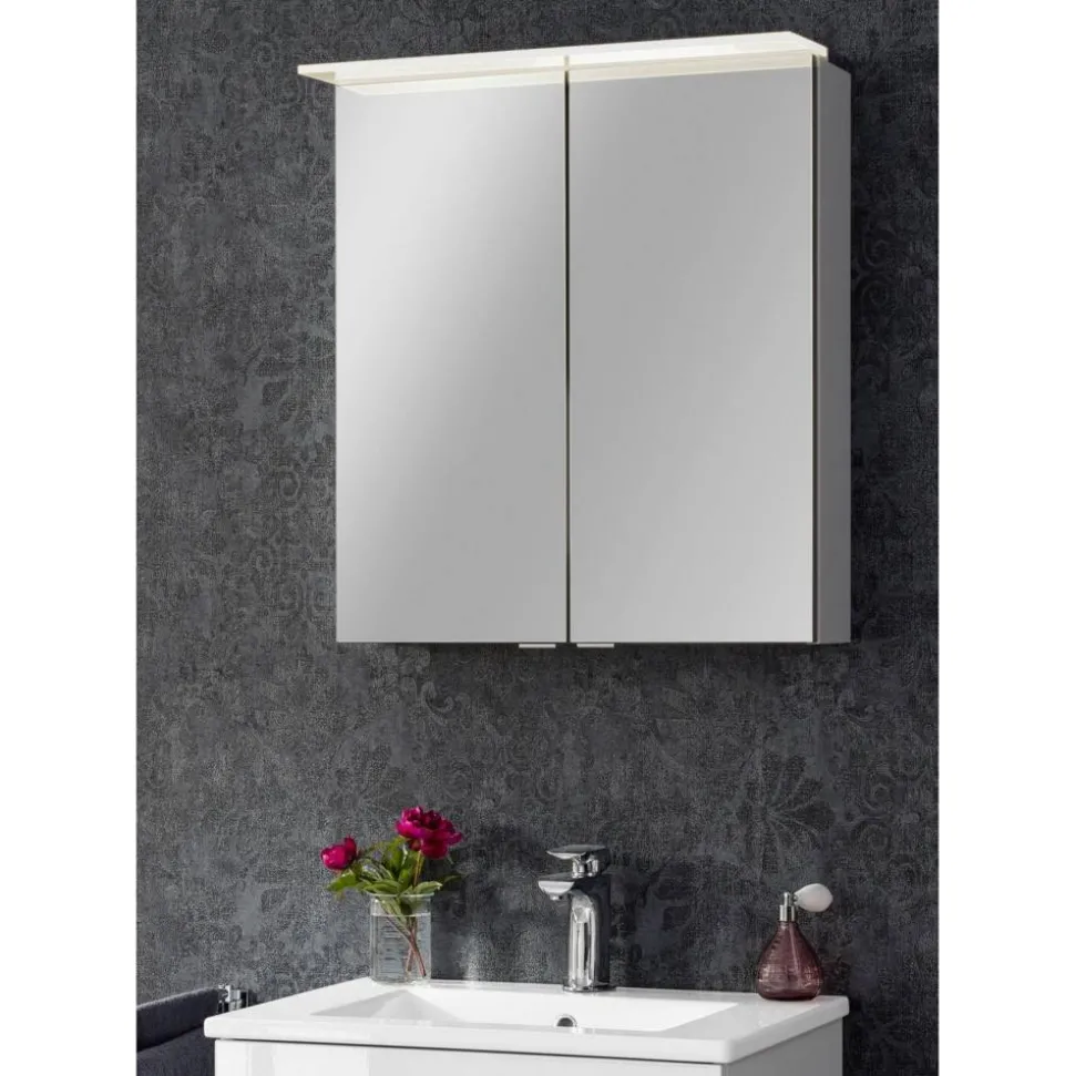 LED-Spiegelschrank 'B.Perfekt' weiß 60 x 69,4 x 15,2 cm