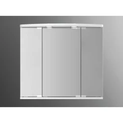LED-Spiegelschrank 'Doro' weiß Hochglanz 67,4 x 60 x 22 cm