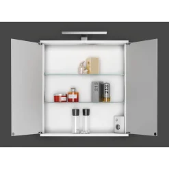 LED-Spiegelschrank 'KandiLED' weiß Hochglanz 60 x 70,2 x 19,4 cm