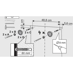 LED-Spiegelschrank 'KandiLED' weiß Hochglanz 60 x 70,2 x 19,4 cm