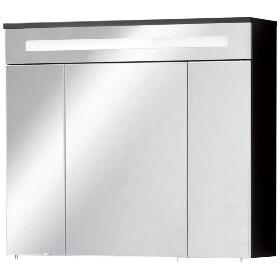 LED-Spiegelschrank 'Kara' anthrazit, weiß matt 79,5 x 70 x 22,5 cm