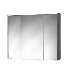 LED-Spiegelschrank 'KHX' anthrazit Hochglanz 90,4 x 74 x 14,2 cm