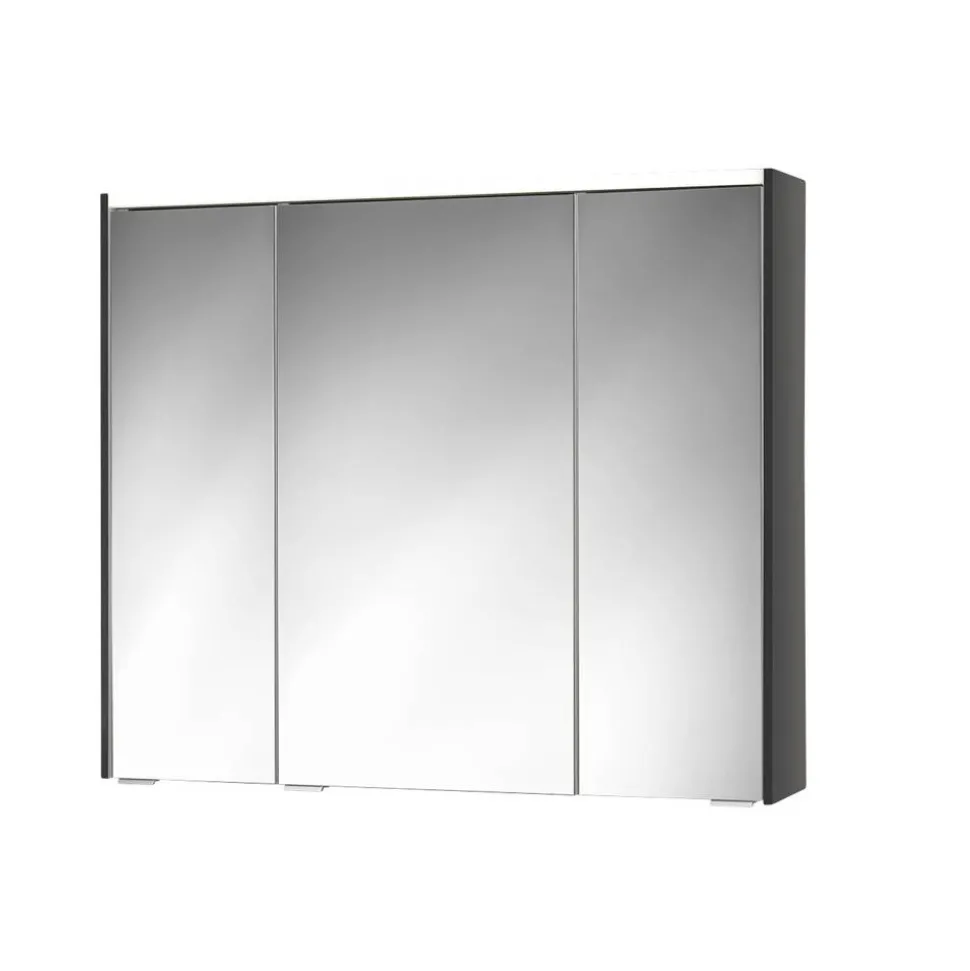 LED-Spiegelschrank 'KHX' anthrazit Hochglanz 90,4 x 74 x 14,2 cm