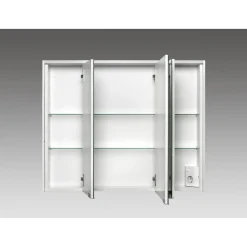 LED-Spiegelschrank 'KHX' anthrazit Hochglanz 90,4 x 74 x 14,2 cm