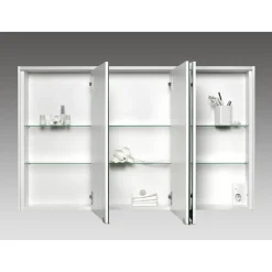 LED-Spiegelschrank 'KHX' anthrazit Hochglanz 120,4 x 74 x 14,2 cm