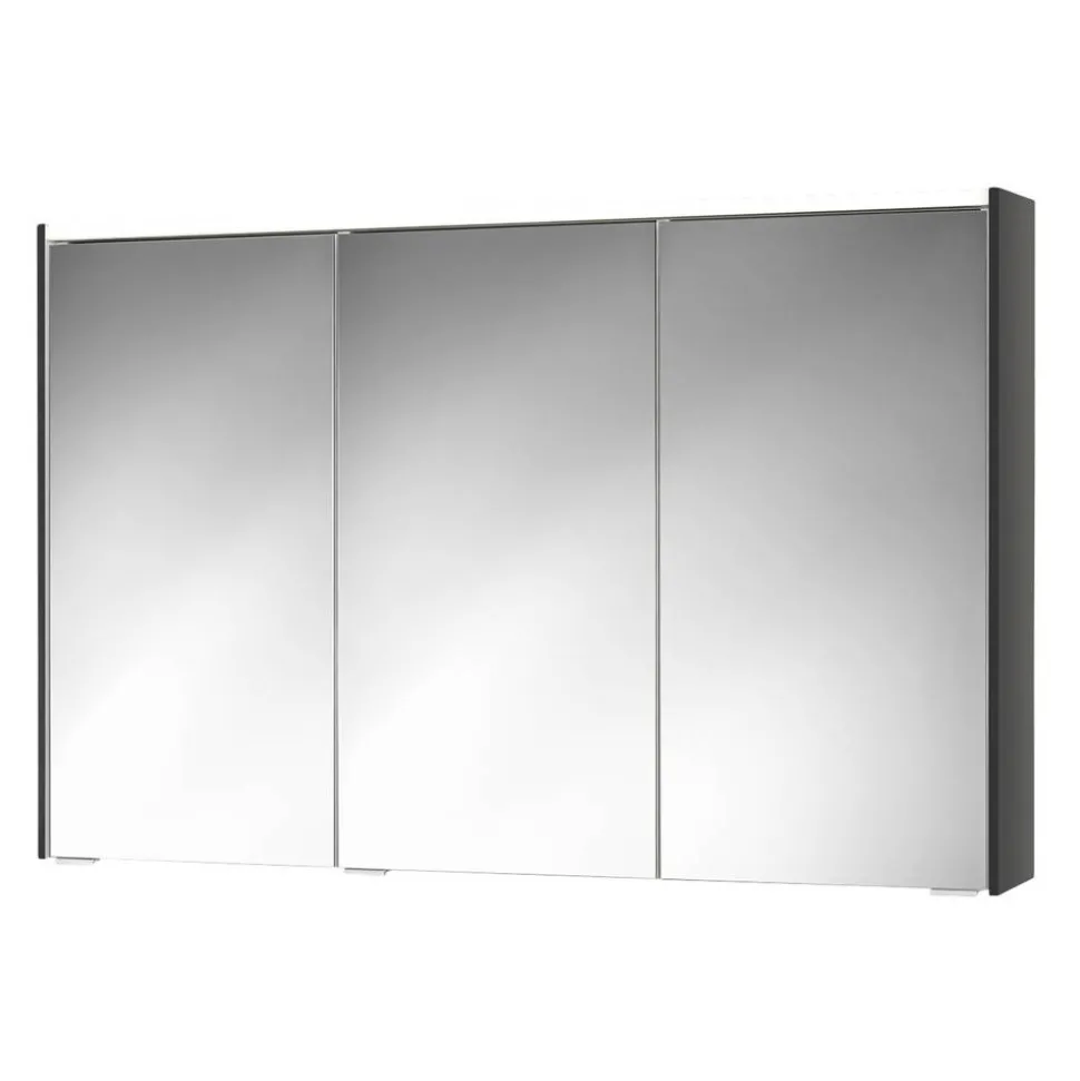 LED-Spiegelschrank 'KHX' anthrazit Hochglanz 120,4 x 74 x 14,2 cm
