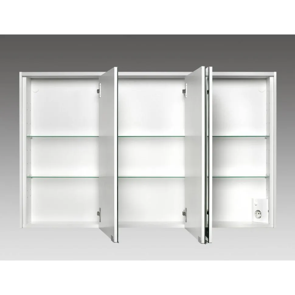 LED-Spiegelschrank 'KHX' anthrazit Hochglanz 120,4 x 74 x 14,2 cm