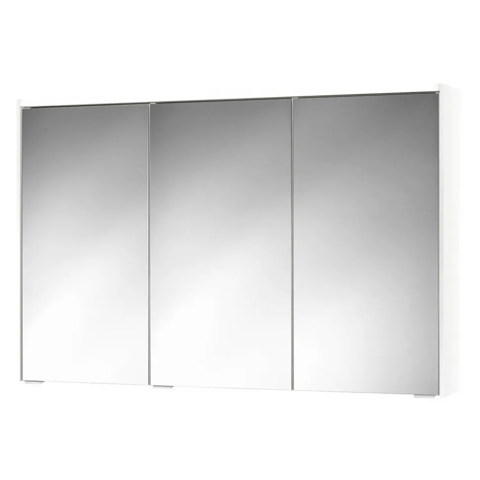 LED-Spiegelschrank 'KHX' weiß Hochglanz 120,4 x 74 x 14,2 cm