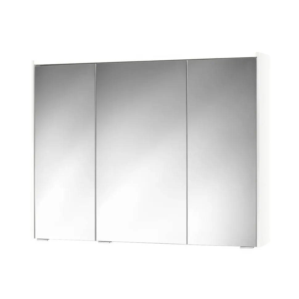 LED-Spiegelschrank 'KHX' weiß Hochglanz 100,4 x 74 x 14,2 cm