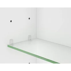 LED-Spiegelschrank 'KHX' weiß matt 80,4 x 74 x 14,2 cm