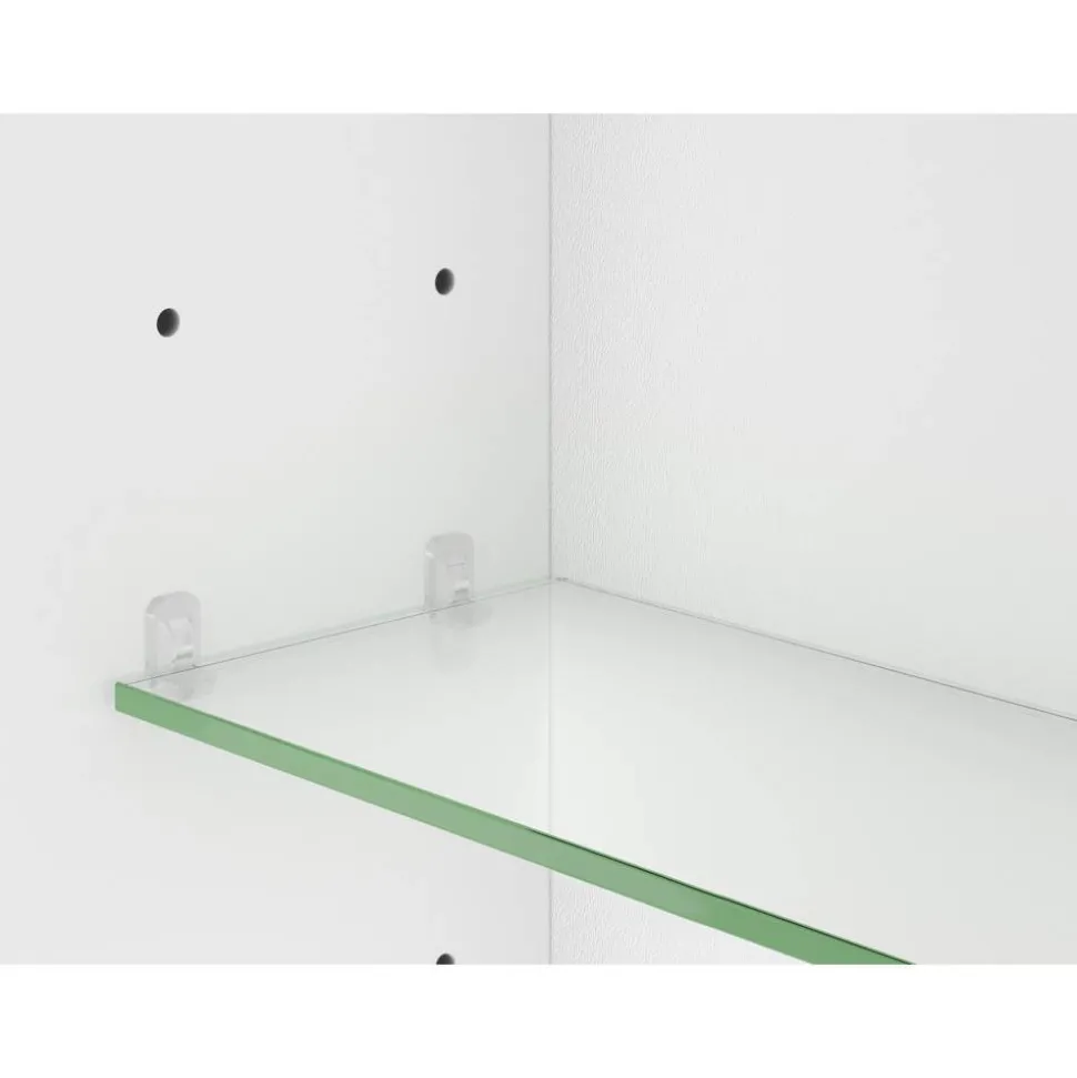 LED-Spiegelschrank 'KHX' weiß matt 80,4 x 74 x 14,2 cm