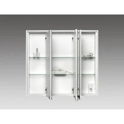 LED-Spiegelschrank 'KHX' weiß matt 80,4 x 74 x 14,2 cm