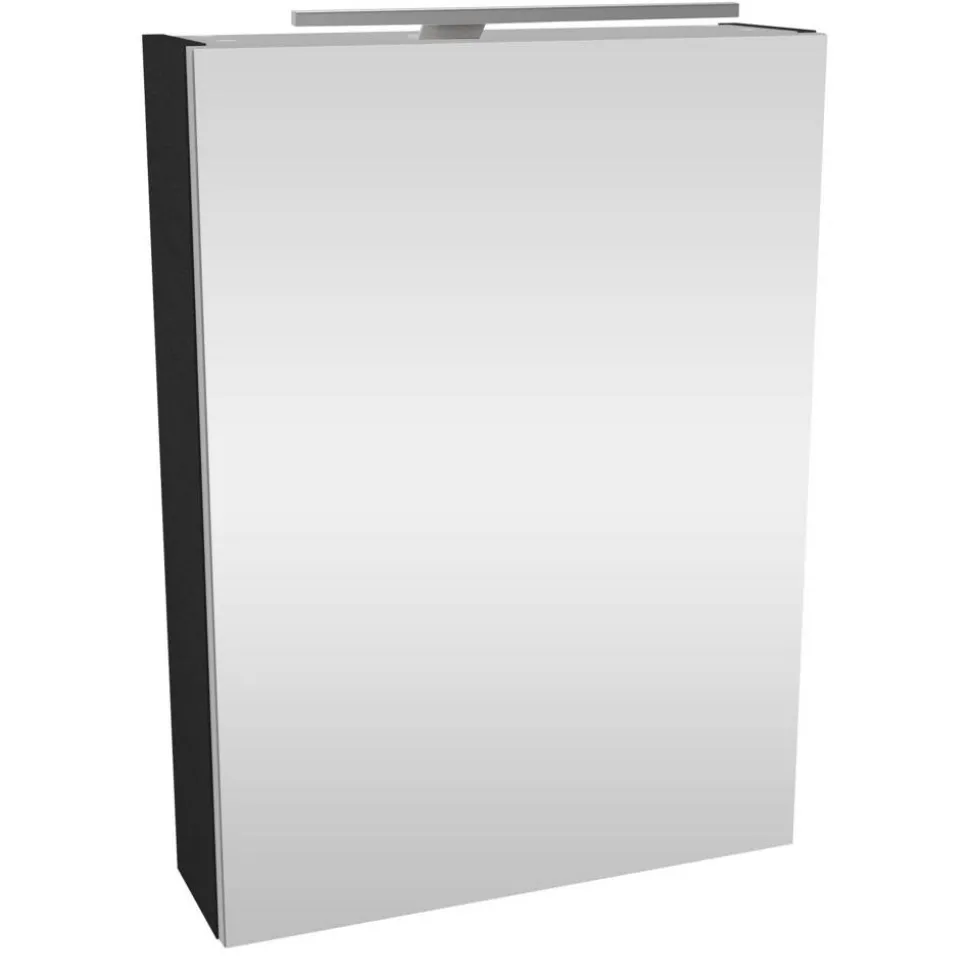 LED-Spiegelschrank 'SBC' anthrazit 50 x 68 x 15,3 cm rechts