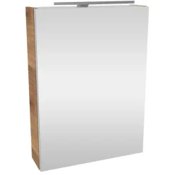 LED-Spiegelschrank 'SBC' braun 50 x 68 x 15,3 cm rechts