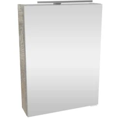 LED-Spiegelschrank 'SBC' braun 50 x 68 x 15,3 cm links