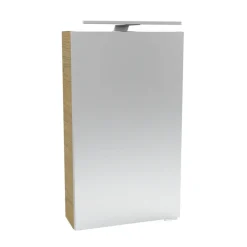 LED-Spiegelschrank 'SBC' braun 40 x 68 x 15,3 cm links