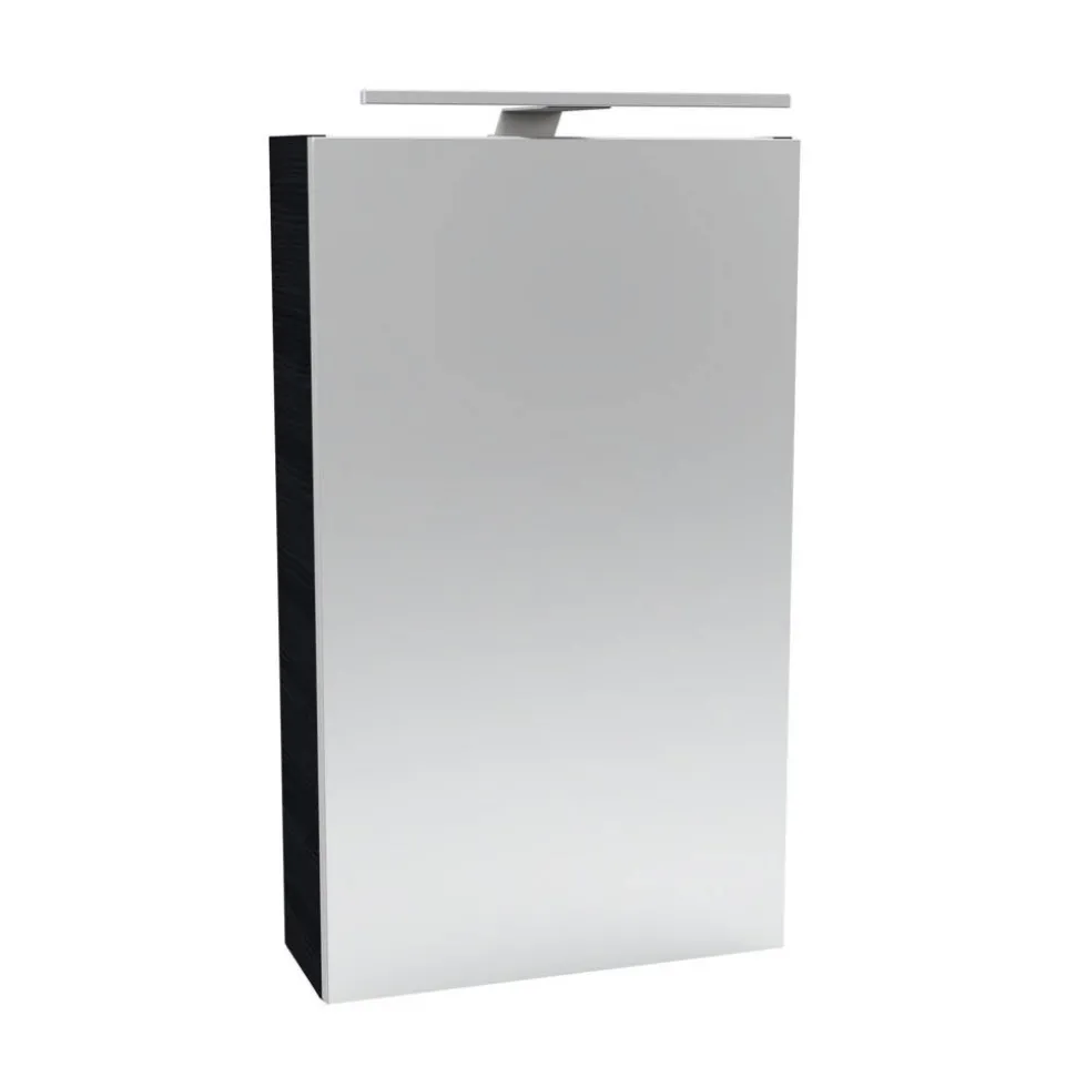 LED-Spiegelschrank 'SBC' dunkelbraun 40 x 68 x 15,3 cm rechts