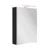 LED-Spiegelschrank 'SBC' schwarz matt 50 x 68 x 15,3 cm links
