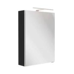 LED-Spiegelschrank 'SBC' schwarz matt 50 x 68 x 15,3 cm links