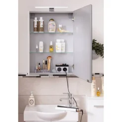 LED-Spiegelschrank 'SBC' weiß 50 x 68 x 15,3 cm rechts