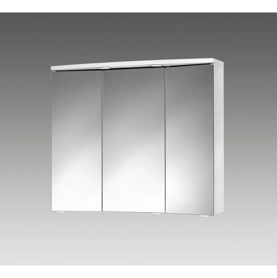 LED-Spiegelschrank 'Trava' weiß matt 75 x 65 x 22 cm