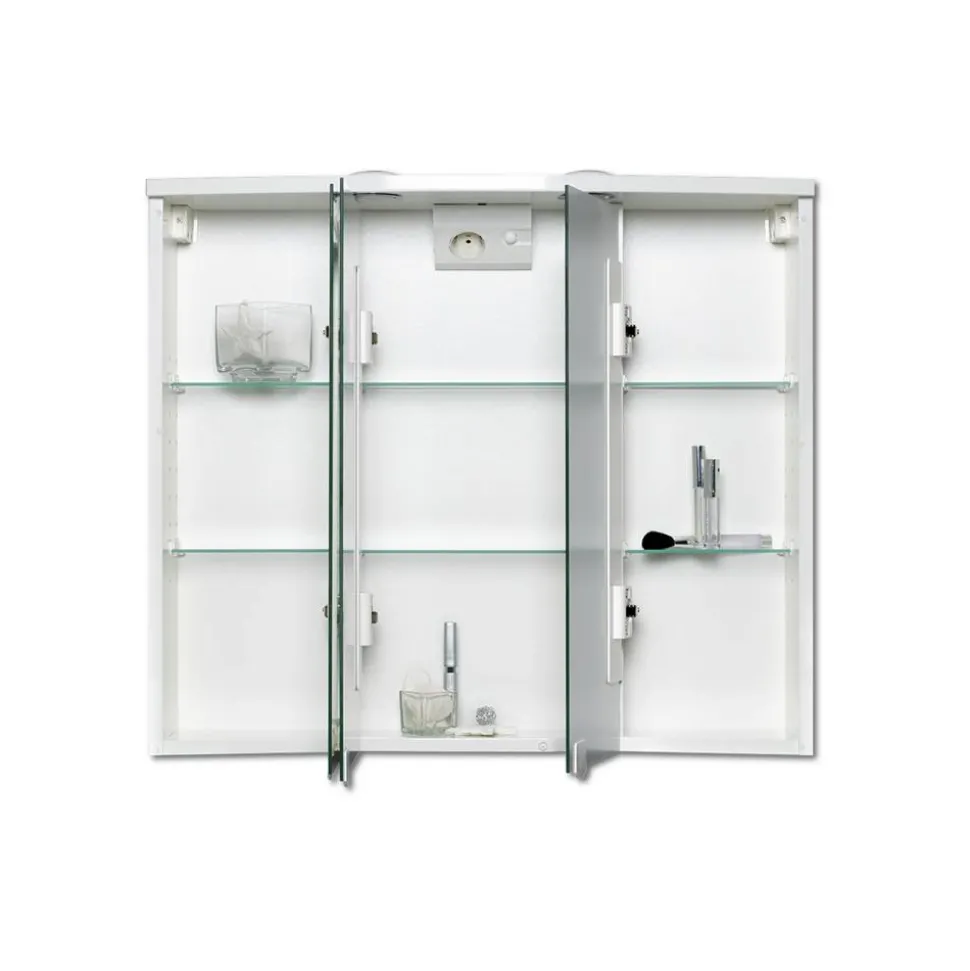 LED-Spiegelschrank 'Trava' weiß matt 75 x 65 x 22 cm