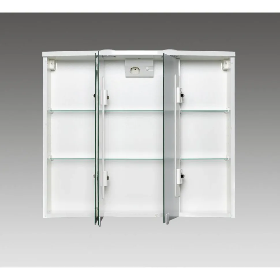 LED-Spiegelschrank 'Trava' weiß matt 75 x 65 x 22 cm