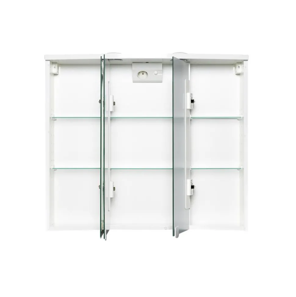 LED-Spiegelschrank 'Trava' weiß matt 75 x 65 x 22 cm