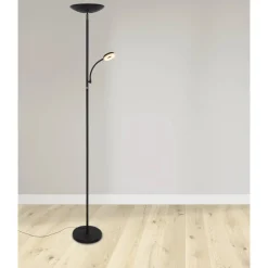 LED-Stehleuchte 'Erica' schwarz 2-flammig 178 cm