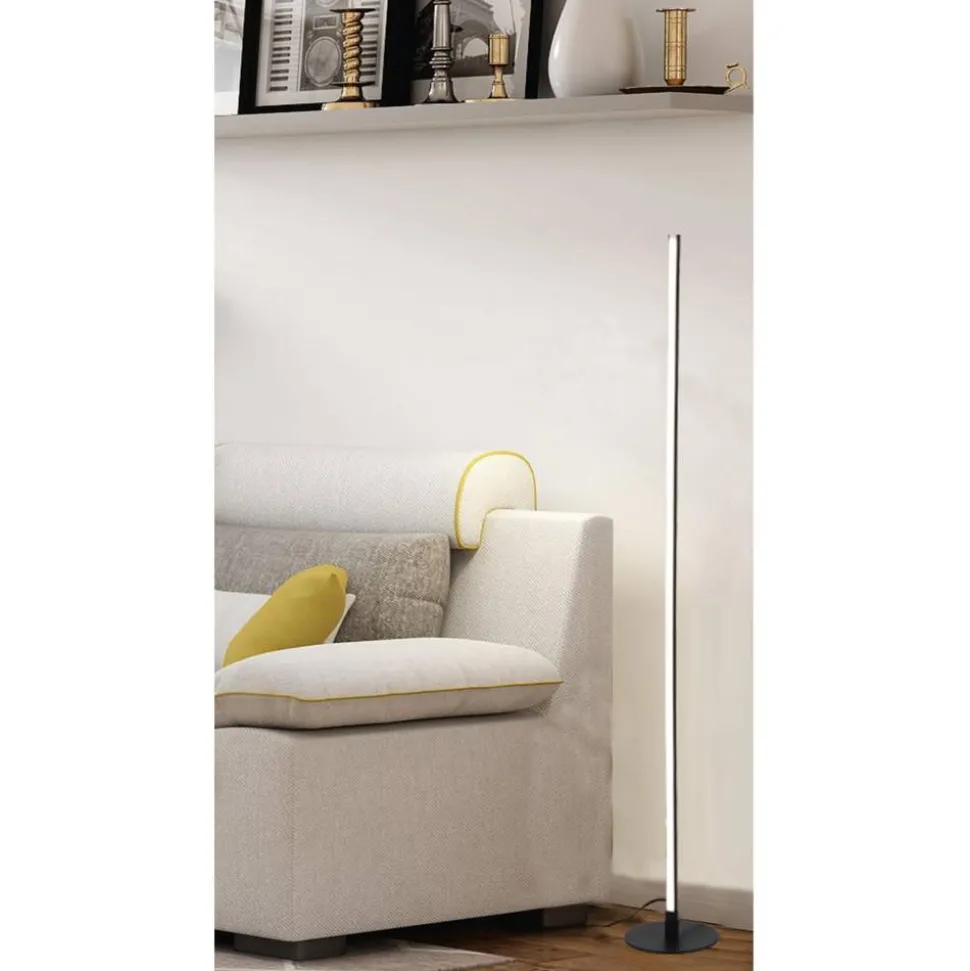 LED-Stehleuchte 'Jette' schwarz 124 cm