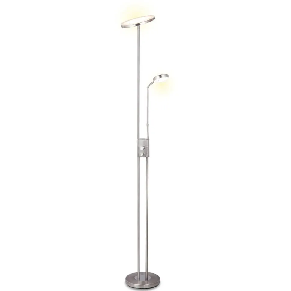 LED-Stehleuchte 'Smilla' silber 180 cm