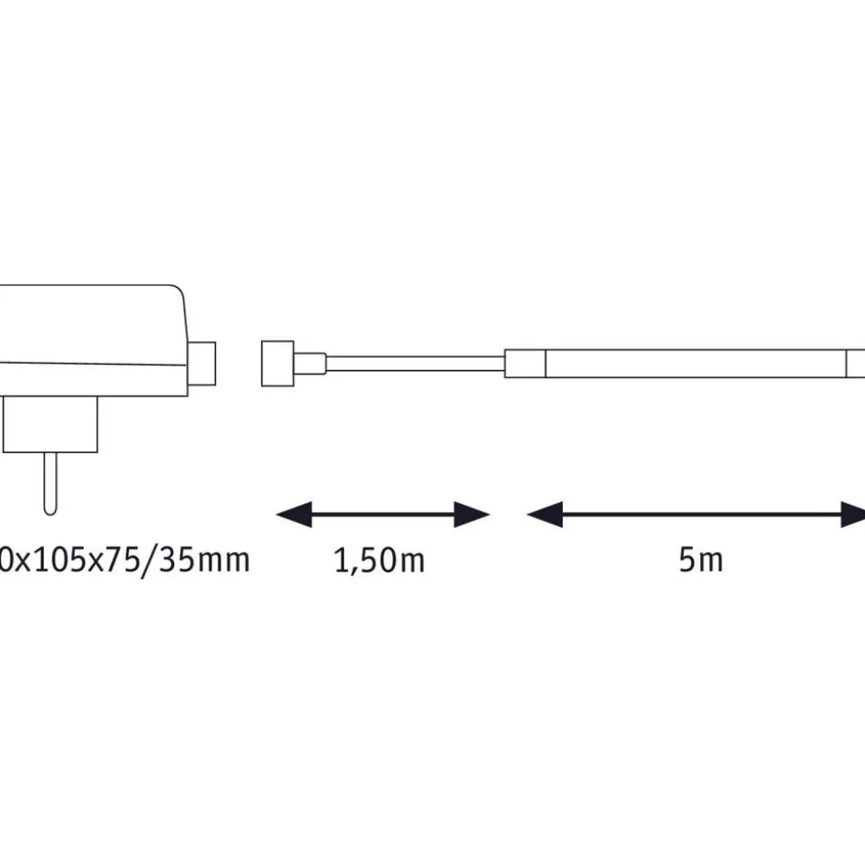 LED-Strip 'SimpLED Outdoor Warmweiß Komplettset' 5 m 20 W Weiß