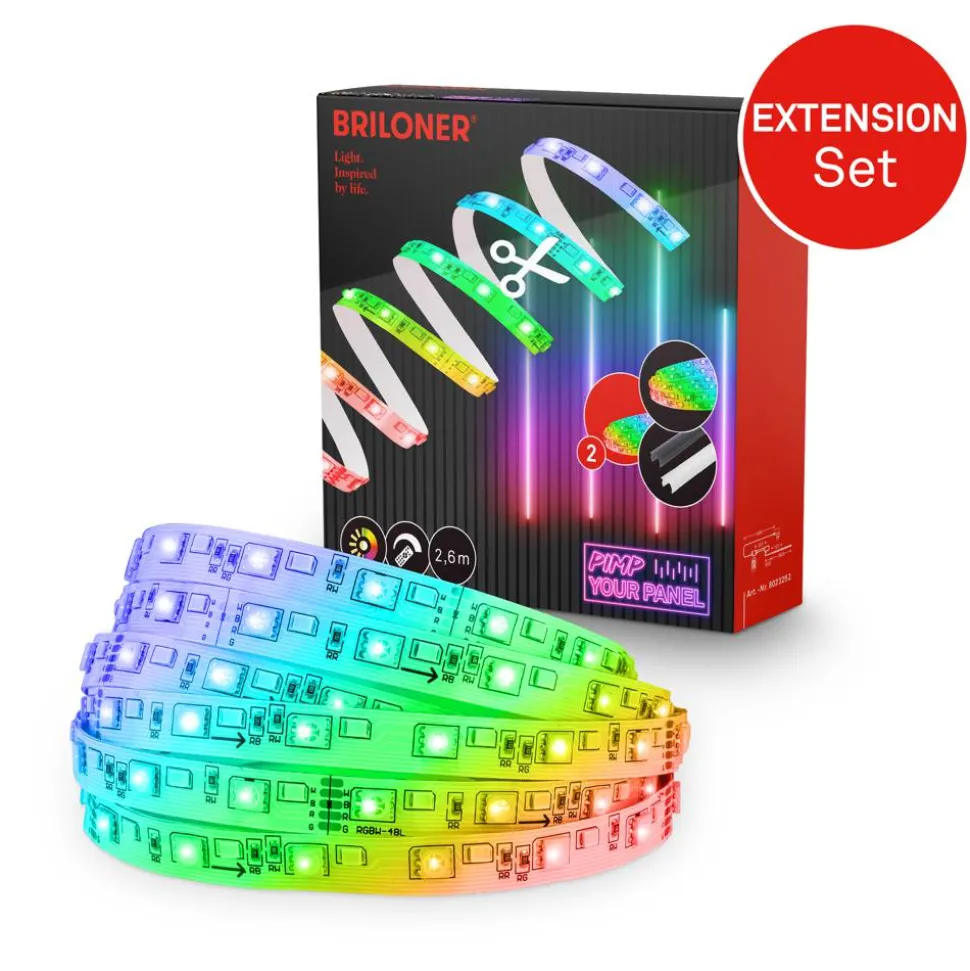 LED Stripe Ergänzungs-Set 'Pimp your Panel' RGB/W 250 lm 3000 K einstellbares weiß 2,6 m 230V geeignet für Akustikpaneele