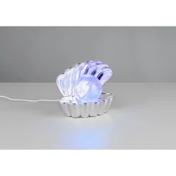 LED-Tischleuchte 'Shelly' chromfarben 17,5 x 14,5 x 12,5 cm