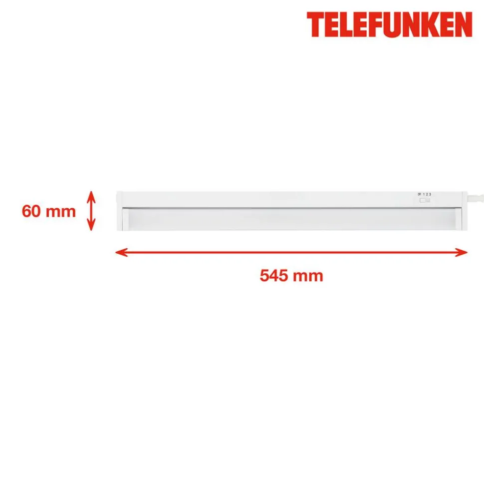 LED-Unterbauleuchte 'KRONOS' weiß 6,5 W 80 x 3,5 x 1 cm